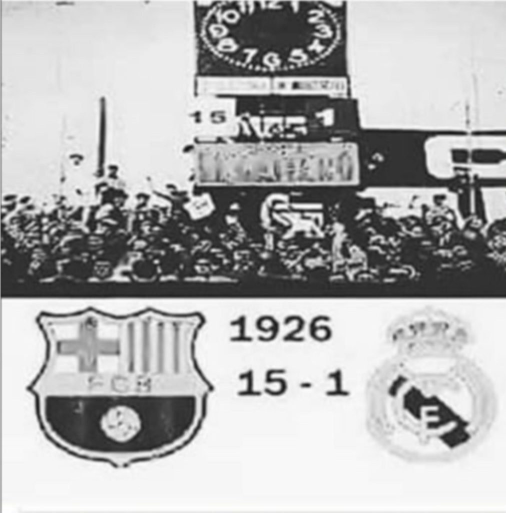 برد 15 بر 1 بارسلونا مقابل رئال