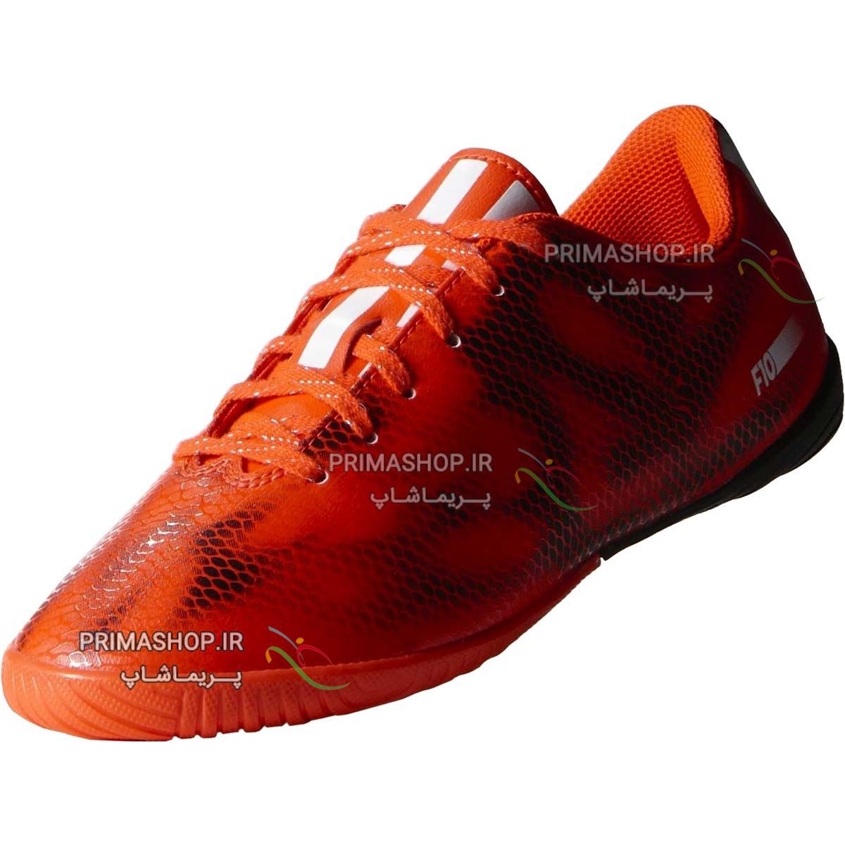 کفش فوتسال آدیداس اف 10مشکی نارنجی اورجینال adidas F10 indoor