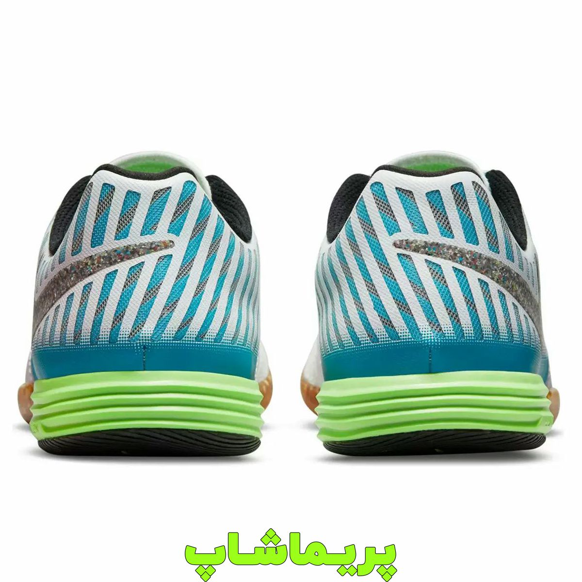 کفش فوتسال نایک تمپو لونار گتو2 آبی سفید اورجینال -Nike-LunargatoII -IC-BlueWhite