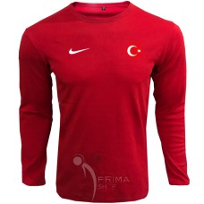 لباس هواداری ترکیه قرمز یقه گرد آستین بلند