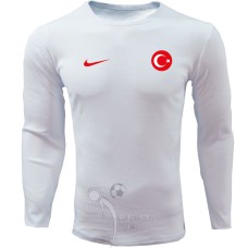 لباس هواداری ترکیه سفید یقه گرد آستین بلند