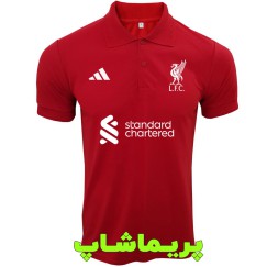 پولوشرت لیورپول قرمز با اسپانسر| تیشرت هتلی 