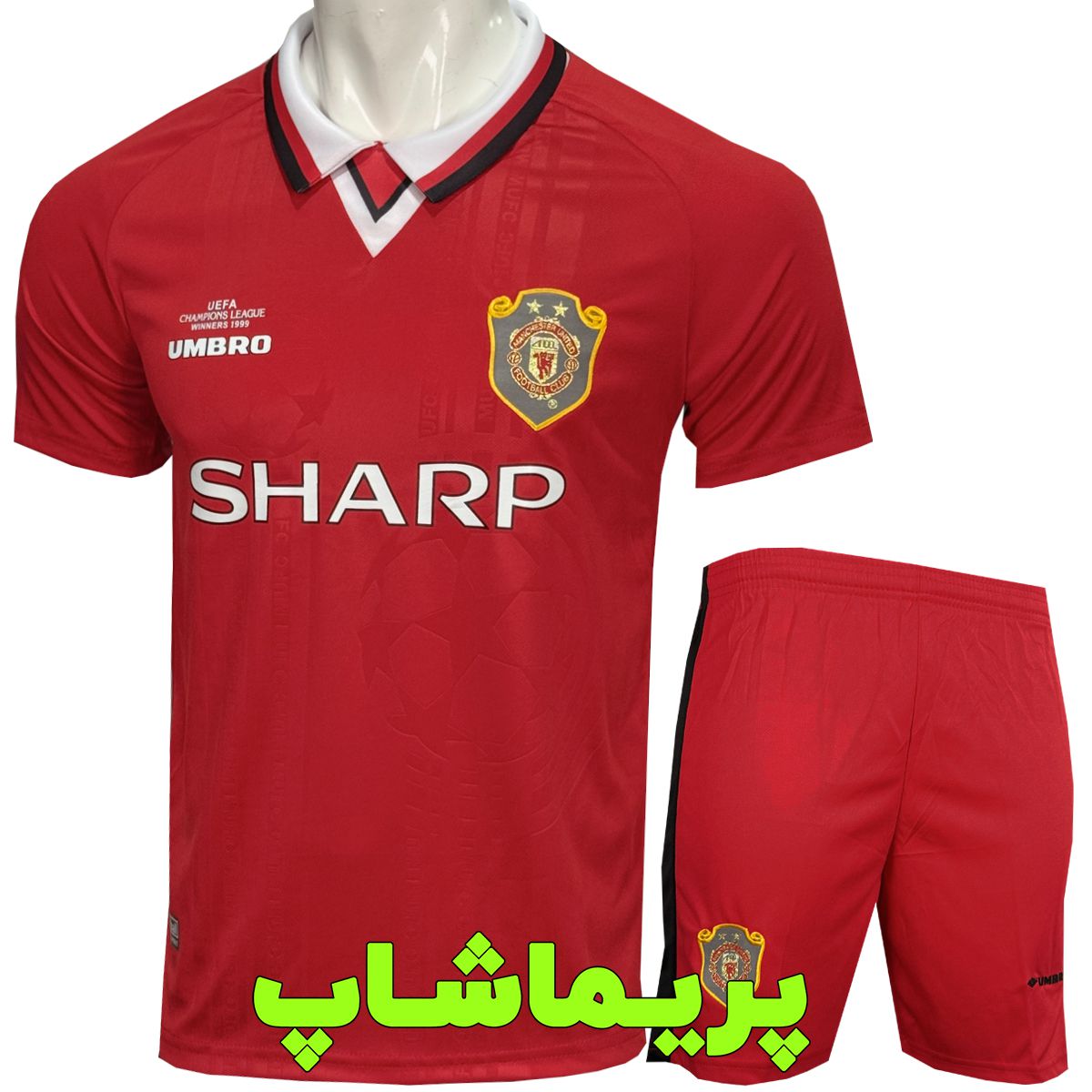 پیراهن شورت اروپایی منچستر یونایتد 1999 پیراهن شورت اروپایی منچستر یونایتد 1999