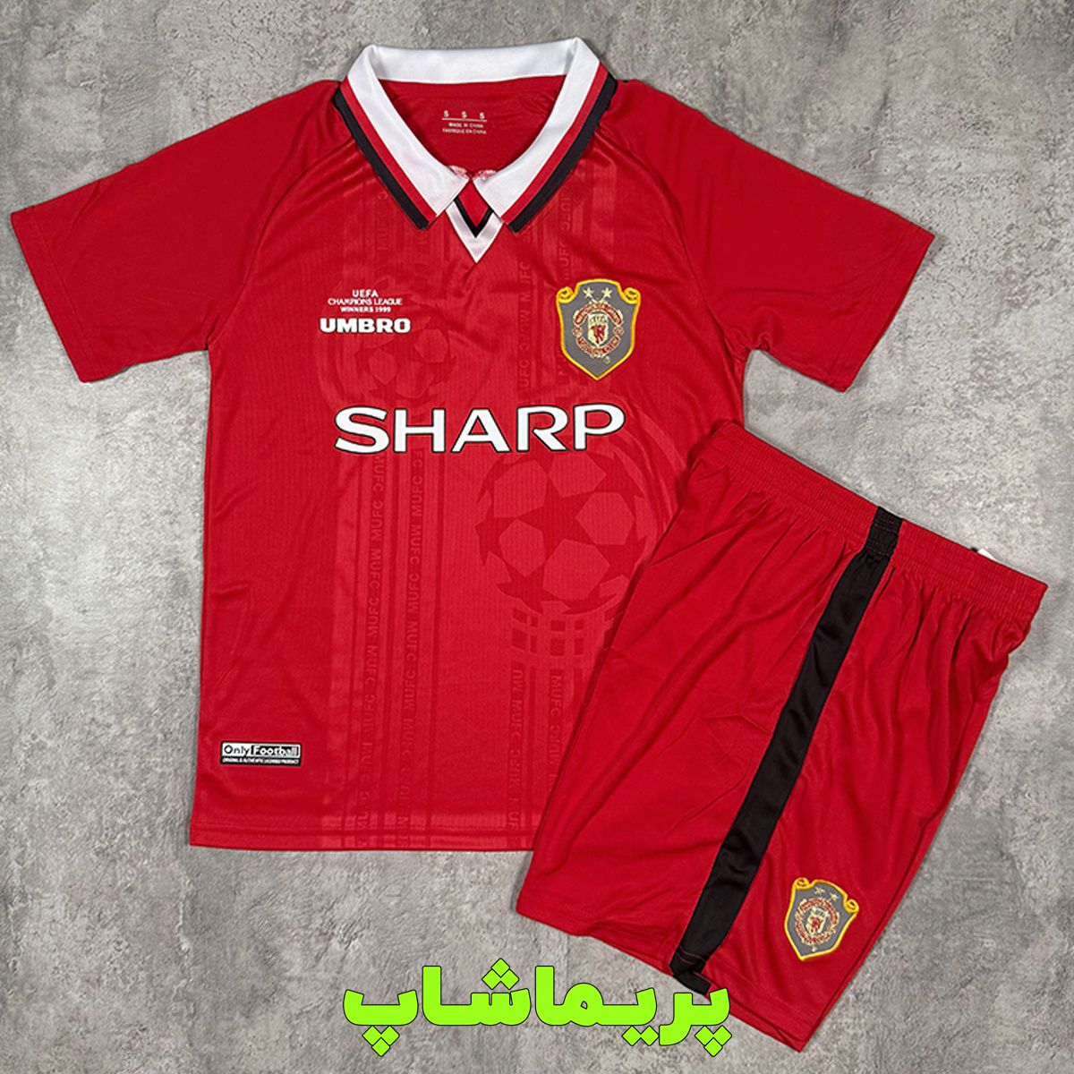 پیراهن شورت اروپایی منچستر یونایتد 1999 پیراهن شورت اروپایی منچستر یونایتد 1999