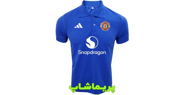 خرید پولوشرت منچستریونایتد آبی با اسپانسر