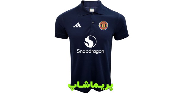 پولوشرت منچستر یونایتد سرمه ای با اسپانسر