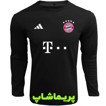 لباس هواداری بایرن مونیخ مشکی با اسپانسر | تیشرت آستین بلند لباس هواداری بایرن مونیخ مشکی با اسپانسر | تیشرت آستین بلند