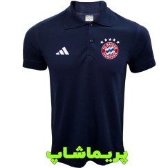 پولوشرت بایرن مونیخ سورمه ای یقه دار دو دکمه 