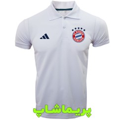پولوشرت بایرن مونیخ سفید یقه دار دو دکمه 