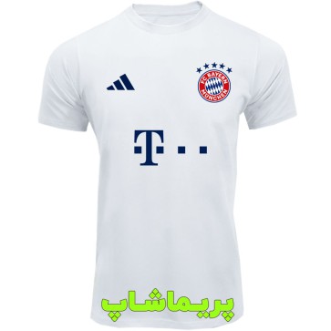 لباس هواداری بایرن مونیخ سفید با اسپانسر | تیشرت آستین کوتاه