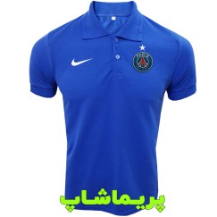 پولوشرت پاریس سن ژرمن آبی یقه دار دو دکمه 