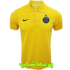 پولوشرت پاریس سن ژرمن زرد یقه دار دو دکمه 