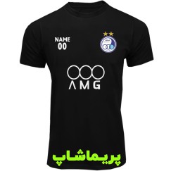 تیشرت استقلال آستین کوتاه مشکی با اسپانسر و نام دلخواه 