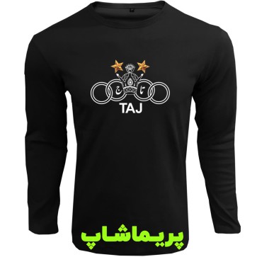 لباس طرح تاج سفید استقلال آستین بلند مشکی