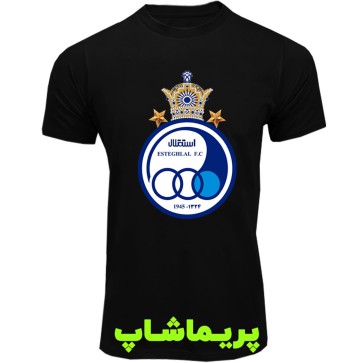 لباس لوگو بزرگ تاج استقلال آستین کوتاه مشکی