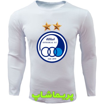 لباس لوگو بزرگ رنگی استقلال آستین بلند سفید