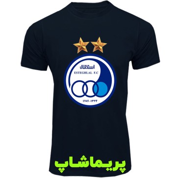 لباس لوگو بزرگ رنگی استقلال آستین کوتاه سرمه ای