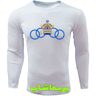 لباس طرح تاج رنگی استقلال آستین بلند سفید