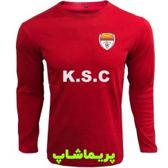 لباس هواداری فولاد خوزستان قرمز با اسپانسر | تیشرت آستین بلند 