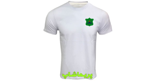تیشرت هواداری ورزشی نفت آبادان، سفید، آستین کوتاه