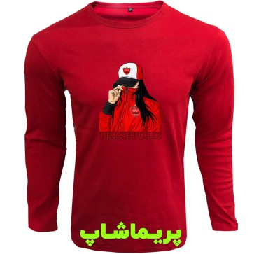 لباس طرح دختر پرسپولیسی آستین بلند قرمز