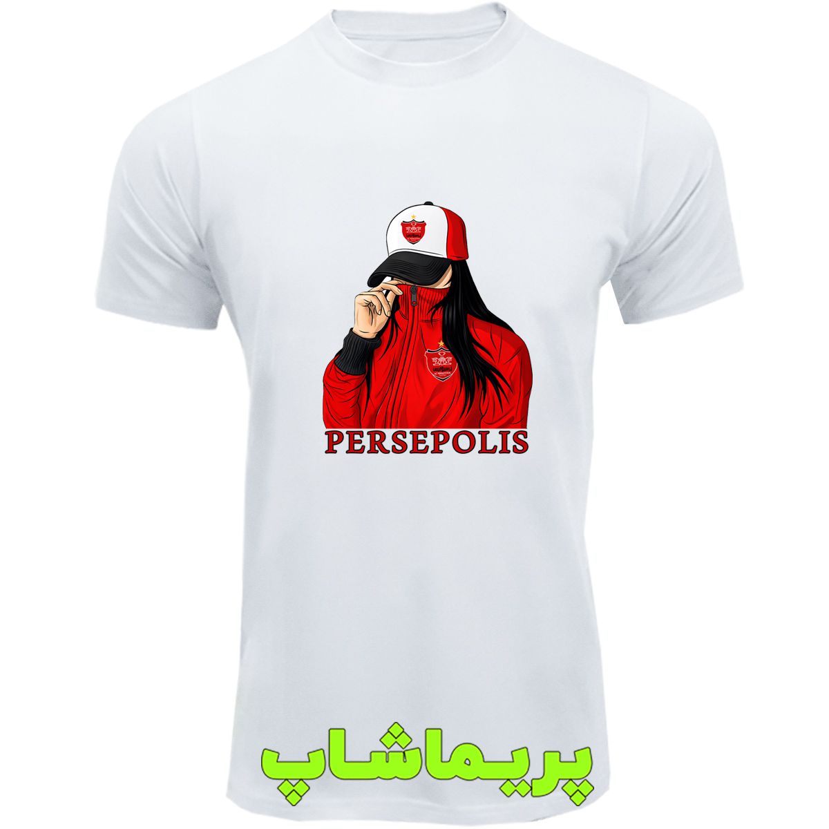 لباس طرح دختر پرسپولیسی آستین کوتاه سفید لباس طرح دختر پرسپولیسی آستین کوتاه سفید