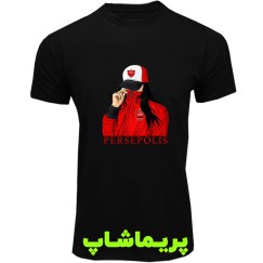 لباس طرح دختر پرسپولیسی آستین کوتاه مشکی 