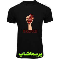 لباس قلب پرسپولیسی آستین کوتاه مشکی 