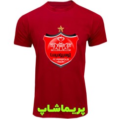 لباس لوگو بزرگ رنگی پرسپولیس آستین کوتاه قرمز 