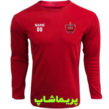 تیشرت پرسپولیس آستین بلند قرمز با نام دلخواه تیشرت پرسپولیس آستین بلند قرمز با نام دلخواه