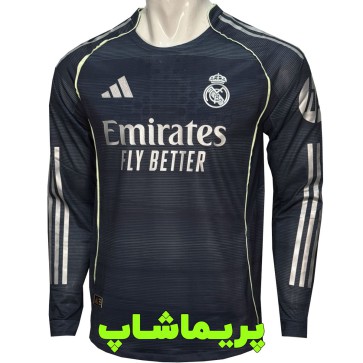 لباس پلیری آستین بلند دوم رئال مادرید 2026