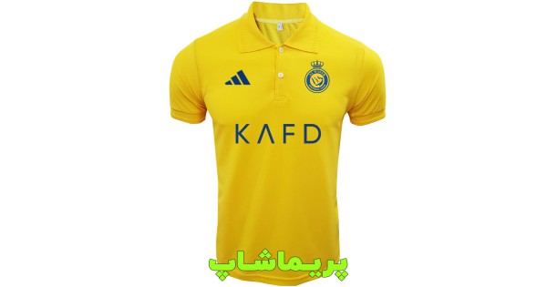 پولوشرت النصر زرد همراه با طرح اسپانسر