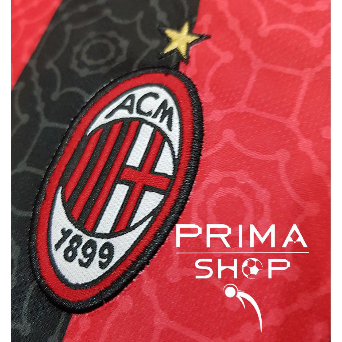 کیت آث میلان بچه گانه 2021 ست پیراهن شورت بچه گانه اول آث میلان با راه راه قرمز و مشکی