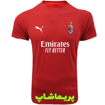 لباس هواداری آث میلان قرمز با اسپانسر | تیشرت آستین کوتاه