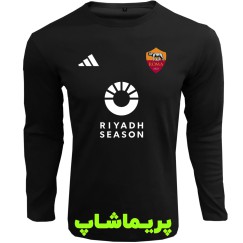 لباس هواداری رم مشکی با اسپانسر | تیشرت آستین بلند