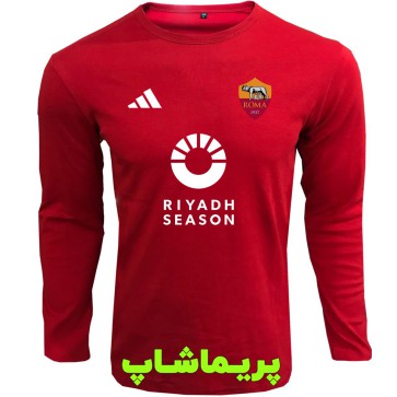 لباس هواداری رم قرمز با اسپانسر | تیشرت آستین بلند لباس هواداری رم قرمز با اسپانسر | تیشرت آستین بلند