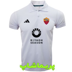 پولوشرت رم سفید دو دکمه یقه دار 