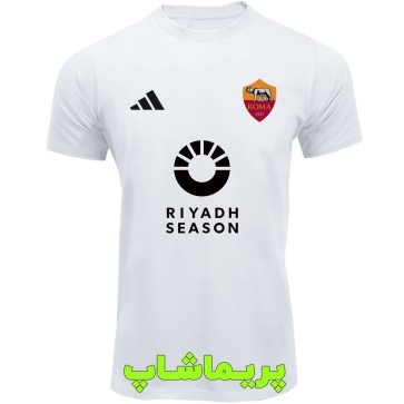 لباس هواداری رم سفیدبا اسپانسر | تیشرت آستین کوتاه