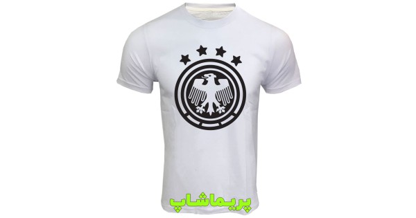 خرید تیشرت آلمان سفید طرح لوگو بزرگ