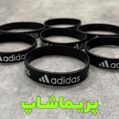 دستبند آدیداس مشکی سیلیکونی 