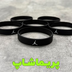 دستبند جردن مشکی سیلیکونی 