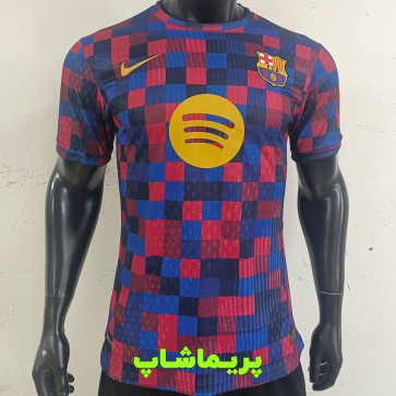 لباس پلیری تمرینی بارسلونا 2027 چهارخونه