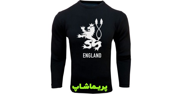لباس هواداری تیم ملی انگلیس، طرح شیر، آستین بلند، رنگ مشکی
