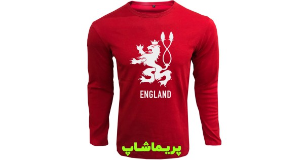 خرید لباس هواداری انگلیس طرح شیر آستین بلند قرمز