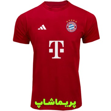 لباس هواداری بایرن مونیخ قرمز با اسپانسر | تیشرت آستین کوتاه