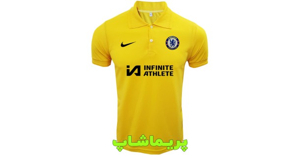 خرید پولوشرت چلسی زرد با اسپانسر