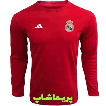 لباس هواداری رئال مادرید قرمز آستین بلند