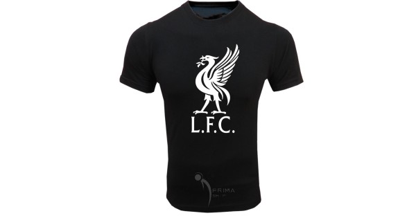 تیشرت لیورپول مشکی طرح پرنده لیورپول سفید