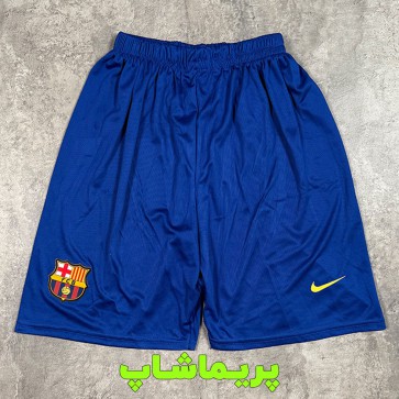 شورت آبی بارسلونا لوگو اورجینال سایز بزرگ (کد 92)