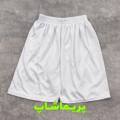 شورت سفید تخفیفی لک دار 